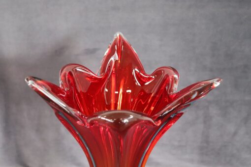 Murano Glass Red Vase - Top Detail - Styylish