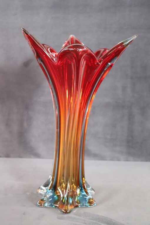 Murano Glass Red Vase - Full Detail - Styylish