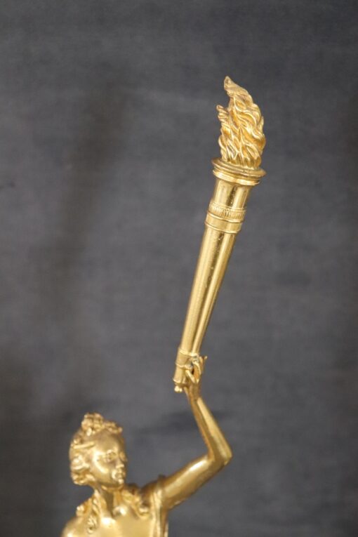 Italian Gilt Figures Sculptures - Torch Detail - Styylish