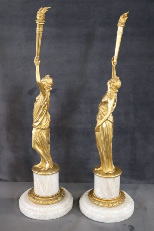 Italian Gilt Figures Sculptures - Side Profile - Styylish