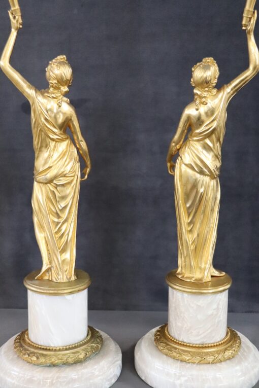 Italian Gilt Figures Sculptures - Back Profile - Styylish