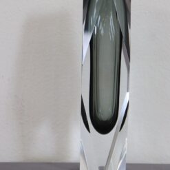 Smoky Grey Glass Vase - Side - Styylish