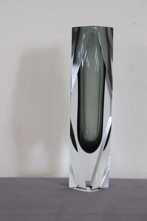 Smoky Grey Glass Vase - Side - Styylish