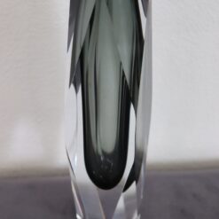 Smoky Grey Glass Vase - Full Detail - Styylish