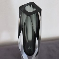 Smoky Grey Glass Vase - Top Detail - Styylish