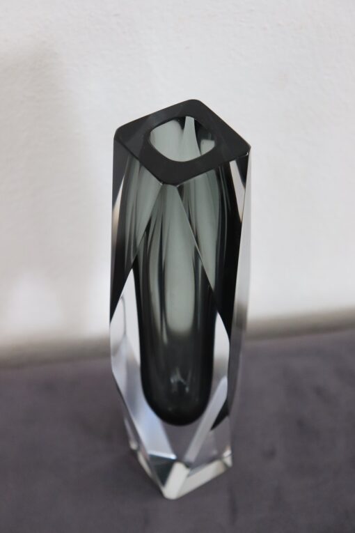 Smoky Grey Glass Vase - Top Detail - Styylish