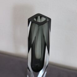 Smoky Grey Glass Vase - Down Looking View - Styylish