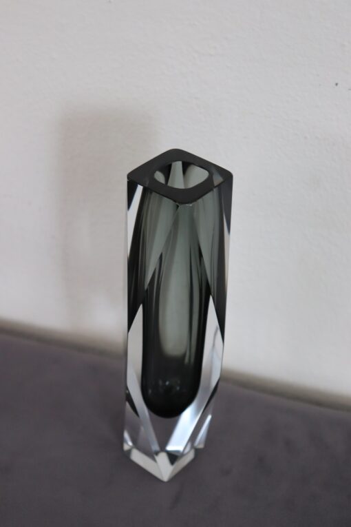 Smoky Grey Glass Vase - Down Looking View - Styylish