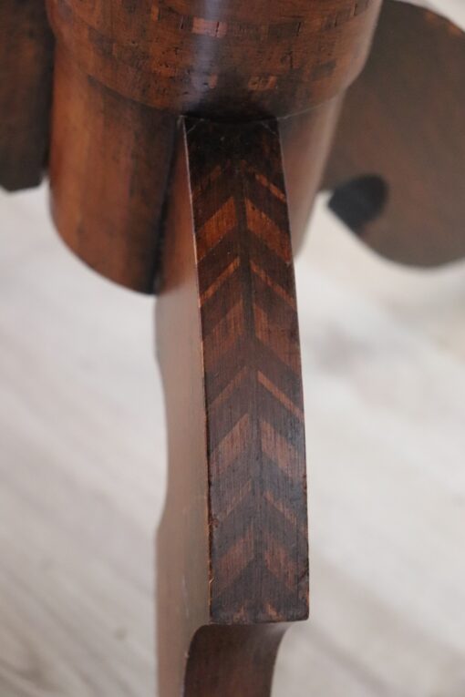 Walnut Tripod Table - Wood Detail - Styylish