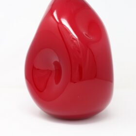 20th Century Italian Design Murano Artistic Glass Red Vase