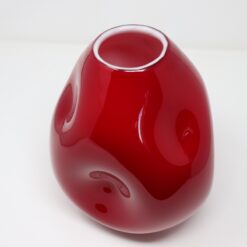 Italian Murano Red Vase - Top Profile - Styylish