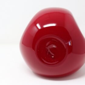 20th Century Italian Design Murano Artistic Glass Red Vase