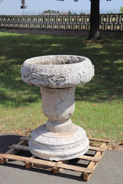 Carrara Marble Garden Vase - Full - Styylish