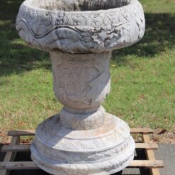 Carrara Marble Garden Vase - Full Detail - Styylish