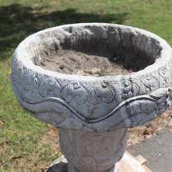 Carrara Marble Garden Vase - Outside Detail - Styylish