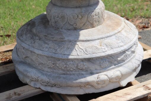 Carrara Marble Garden Vase - Base Detail - Styylish