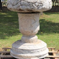 Carrara Marble Garden Vase - Front Profile - Styylish