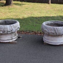 Pair of Marble Garden Vases - Set of Two - Styylish