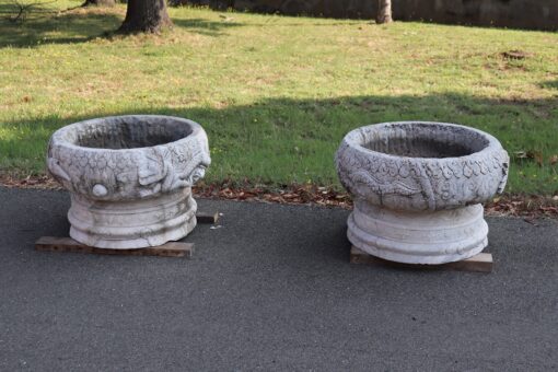 Pair of Marble Garden Vases - Set of Two - Styylish