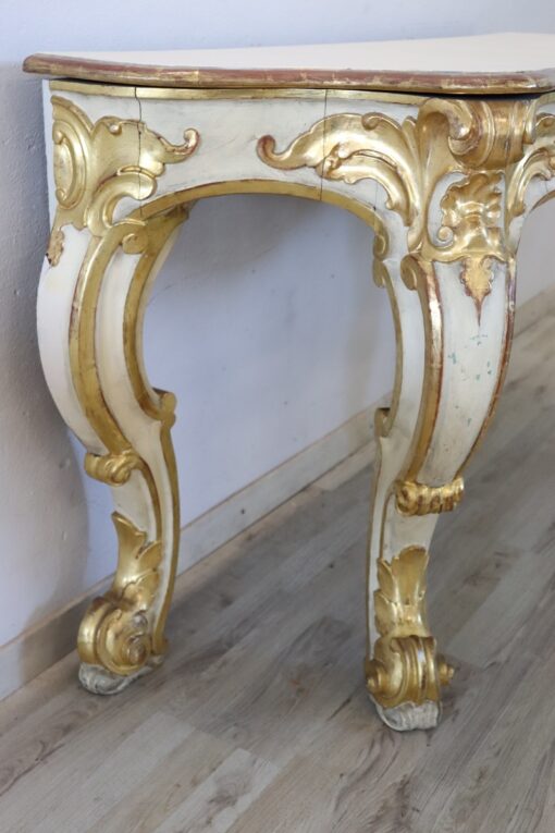 Gilded Wood Console Table - Side Profile - Styylish