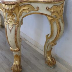 Gilded Wood Console Table - Side Details - Styylish