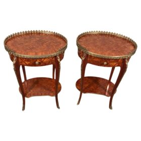 Pair of Napoleon III Side Tables, France 19th century