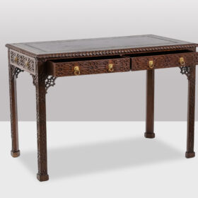 Chippendale-style mahogany table, or desk. Circa 1950