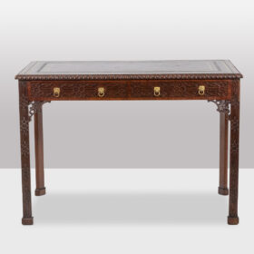 Chippendale-style mahogany table, or desk. Circa 1950