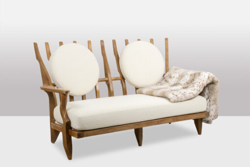 Guillerme & Chambron Bench - Side Profile with Blanket - Styylish