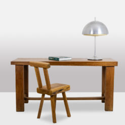 Brutalist Style Table - Staged with Chair - Styylish