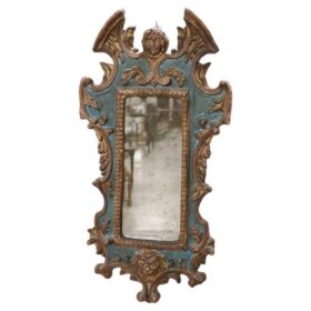 20th Century Gothic Style Carved Wood Wall Mirror