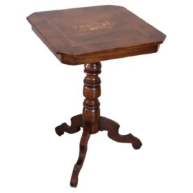 20th Century Walnut Tripod Table or Pedestal Table