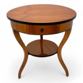 Round Biedermeier Side Table, Cherry Wood, South Germany circa 1820