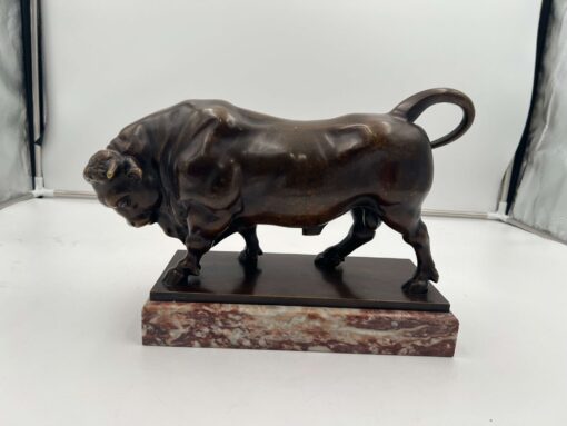 Art Deco Bull Sculpture - Side Detail - Styylish