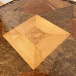 Modernist Art Deco Side Table - Wood Inlay Detail - Styylish