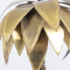 Maison Jansen Palm Tree Lamp in Gilded Brass. Circa 1970.