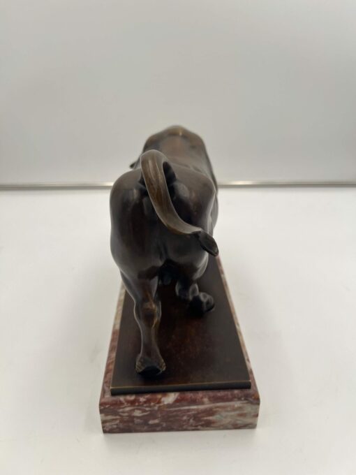 Art Deco Bull Sculpture - Back Profile - Styylish