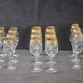 Set of 18 Classical Crystal Glasses