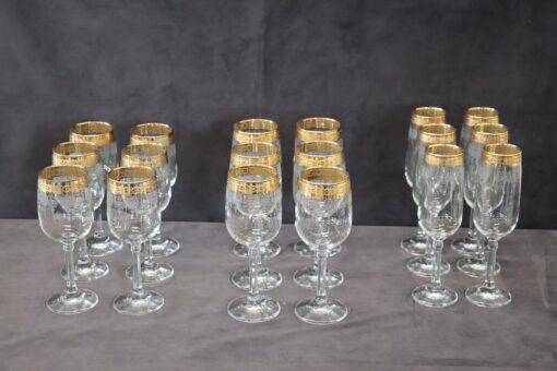 Set of 18 Classical Crystal Glasses - Set - Styylish