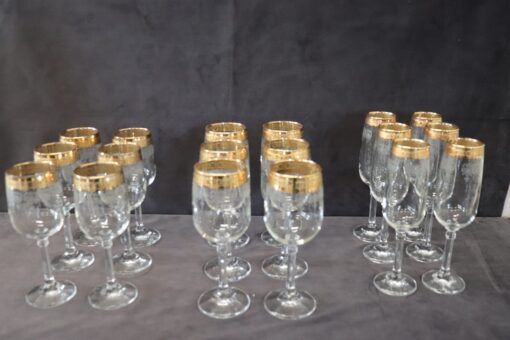 Set of 18 Classical Crystal Glasses - Full Set - Styylish