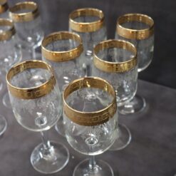 Set of 18 Classical Crystal Glasses - Six Glasses in a Line - Styylish