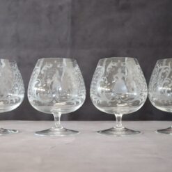 Set of Four Venetian Glasses - Etchings - Styylish