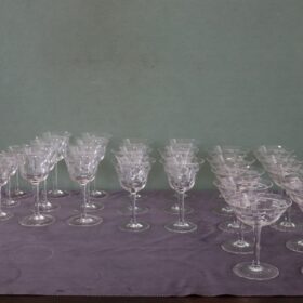 Crystal Glasses, Set of 28