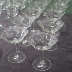 Crystal Glasses Set of 28 - Etching Detail - Styylish