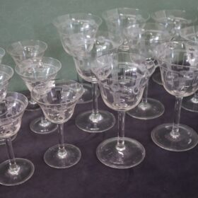 Crystal Glasses, Set of 28