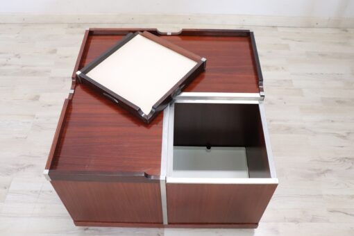 Mid-century Square Coffee Table - Compartment - Styylish