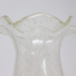 Murano Glass Transparent Vase - Ripple Top - Styylish