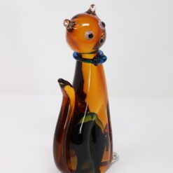 Cat Sculpture Murano Glass - Side - Styylish