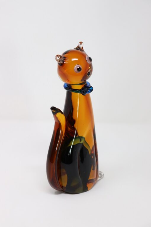 Cat Sculpture Murano Glass - Side - Styylish