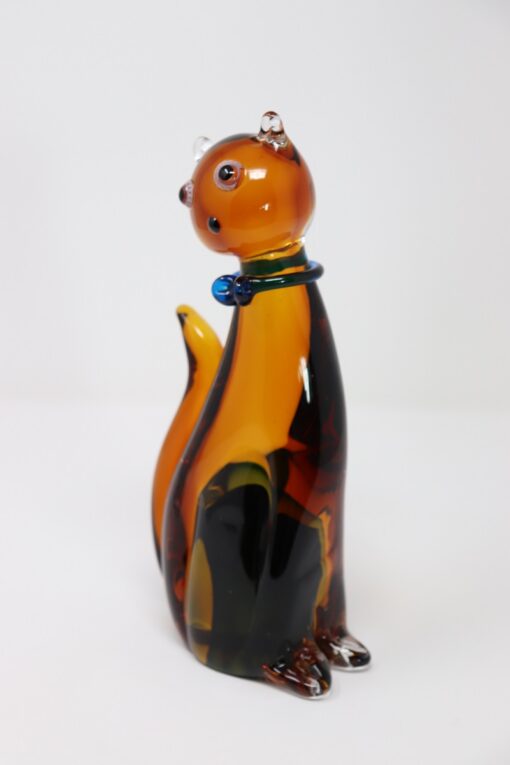 Cat Sculpture Murano Glass - Side Profile - Styylish